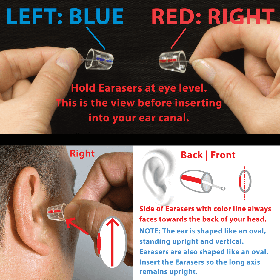 Earasers inserting while holding pic